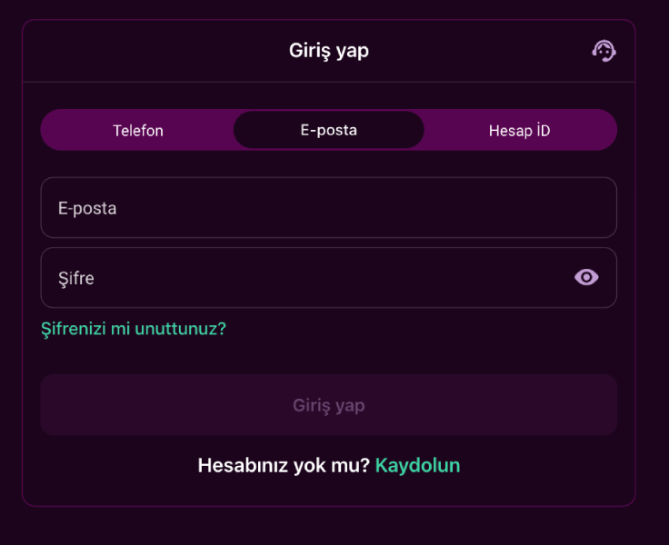 Luks Casino login form, phone email and Account ID fields