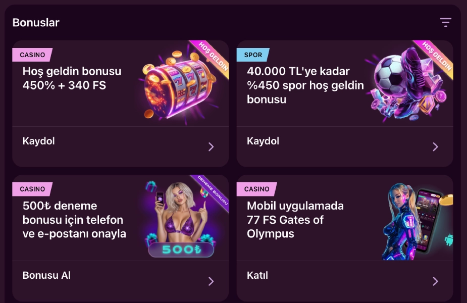 Lüks Casino welcome package selection screen, Casino Package and Sports Package